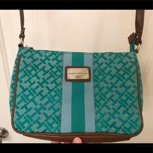 Tommy Hilfiger green/teal/brown purse